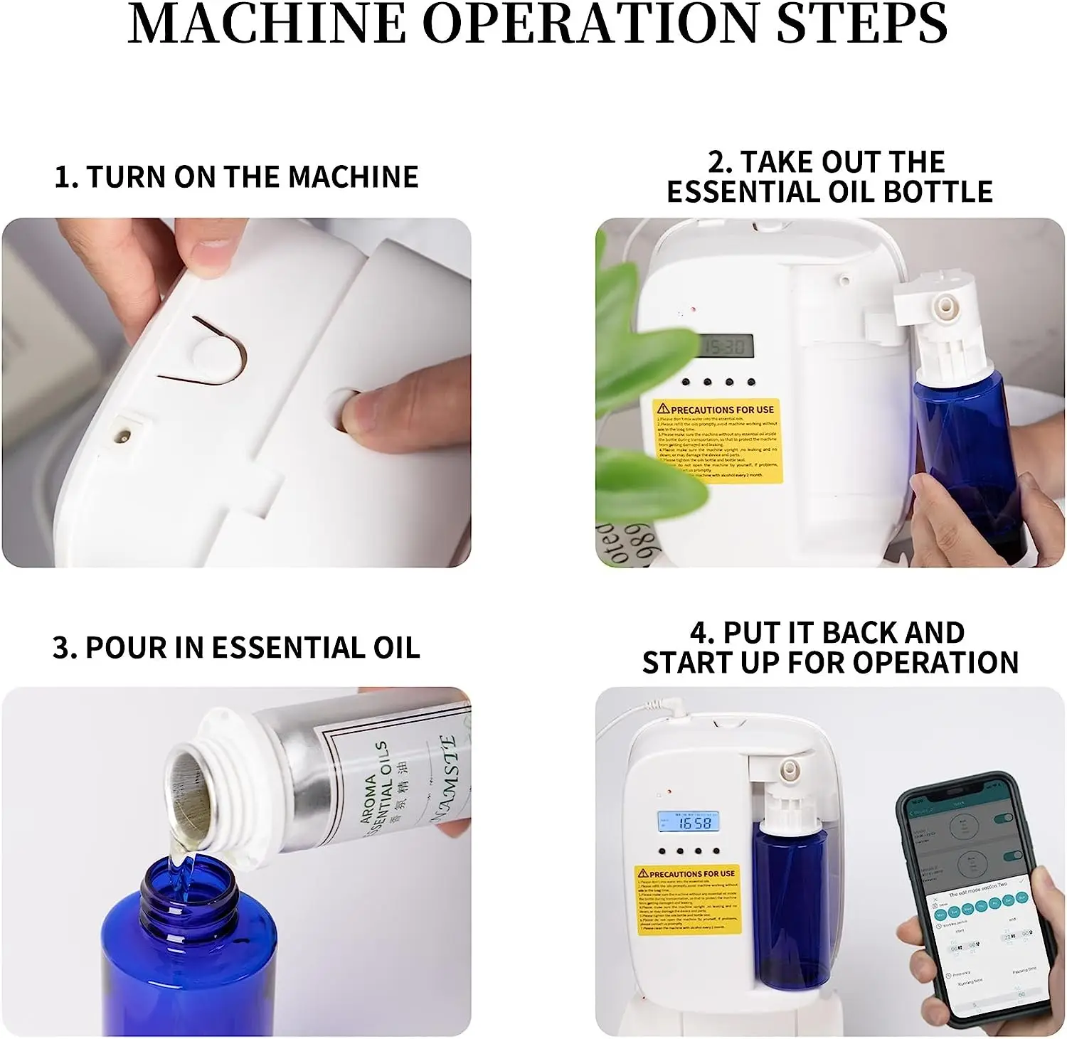 Smart Cold Air Technology System Waterless Essential Oil Diffuser Scent Air Machine for Home, Hotel, Spa Shop and Office