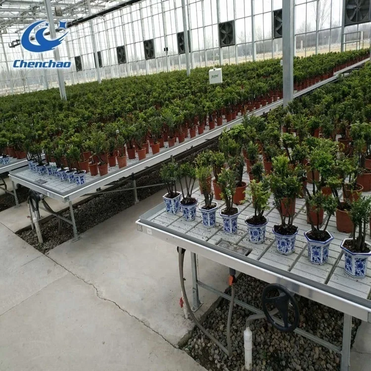 vertical farming equipment greenhouse drain trays used greenhouse benches for sale