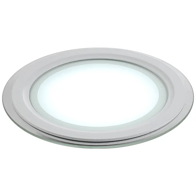 Hot Selling White Ceiling Lamp Ip20 80CRI Glass 18W LED Round Panel Light
