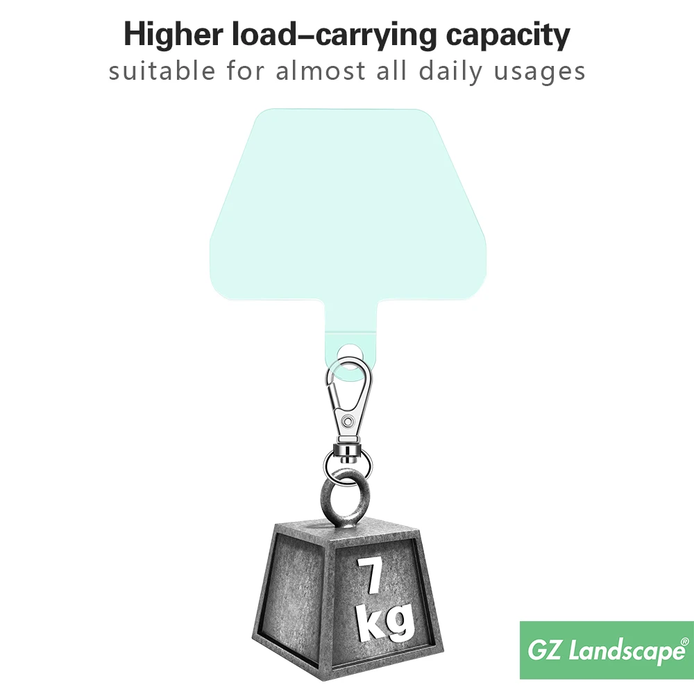 Patent mobile phone patch universal phone strap tether tab transparent connector card for phone lanyard