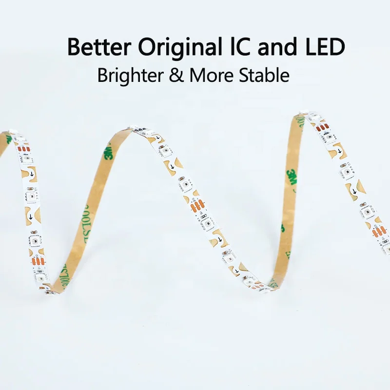 Smart Addressable S Shape 12V 60 84 Pixel Zigzag 5050 RGB Flexible Curving Tape DC12V ZIG ZAG RGBIC LED Strip Light
