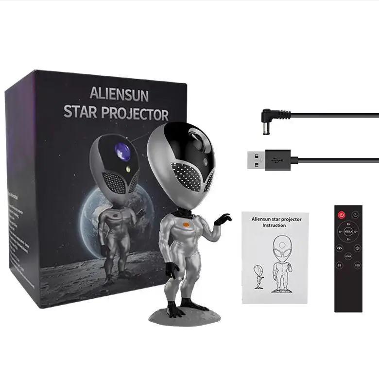 Astronaut Aliens Star Projector, Talking Nebula Projector Light with Timer   Breathing Light Effect Galaxy Projector
