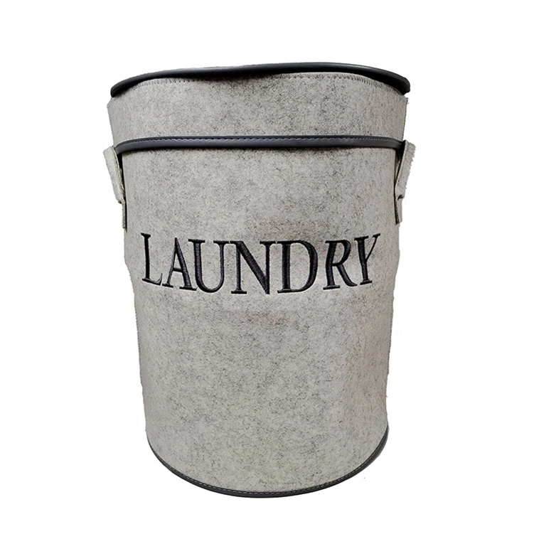 Top Quality felt Fabric Folding Laundry Basket Stand kids corner dirty clothes basket collapsible laundry basket