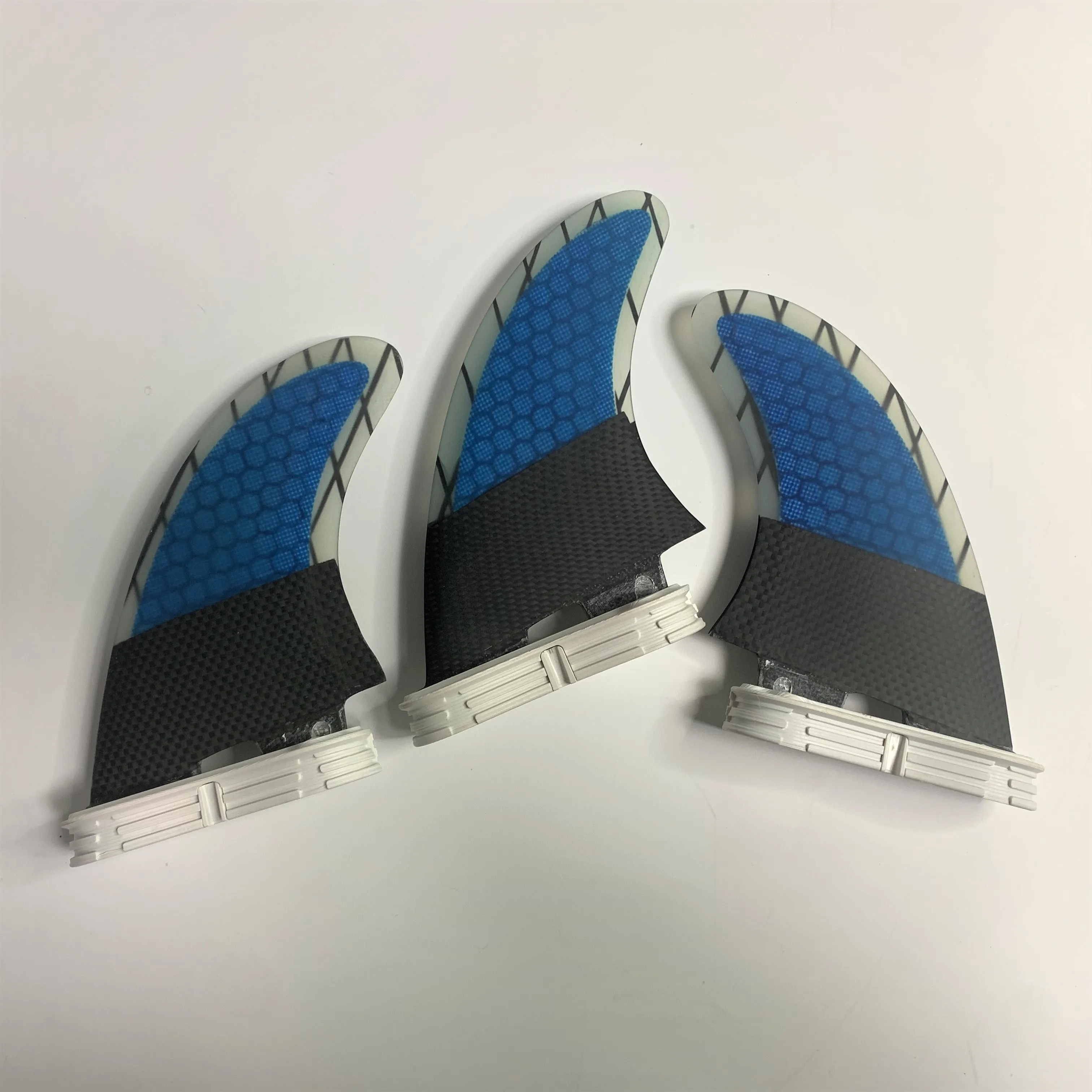 Double Tabs II Quilhas FS2 Fin Green/Blue K2.1 Carbon Fibre Fins Surf Twin Tabs II Carbon Fins in Surfing