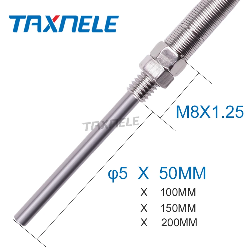 Термопара J-типа из нержавеющей стали, зонд термопары 100 мм, 200 мм, 2 м, длина провода кабеля, термопара типа J, датчик температуры
