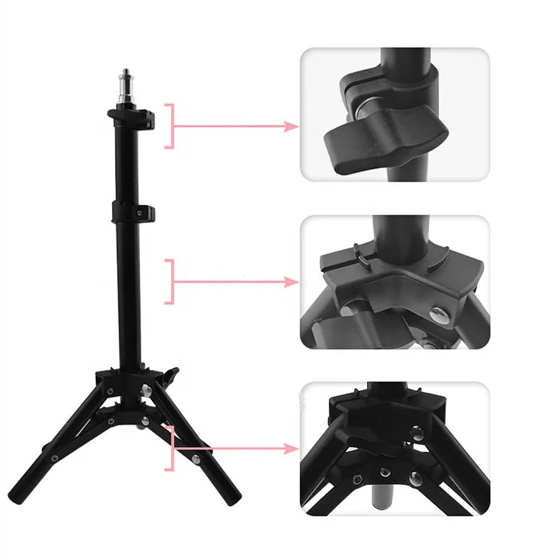 Professional  Manufacture  high quality OEM/ODM Portable Mini Selfie Camera Tripod For Smartphone LED Ring Light Video