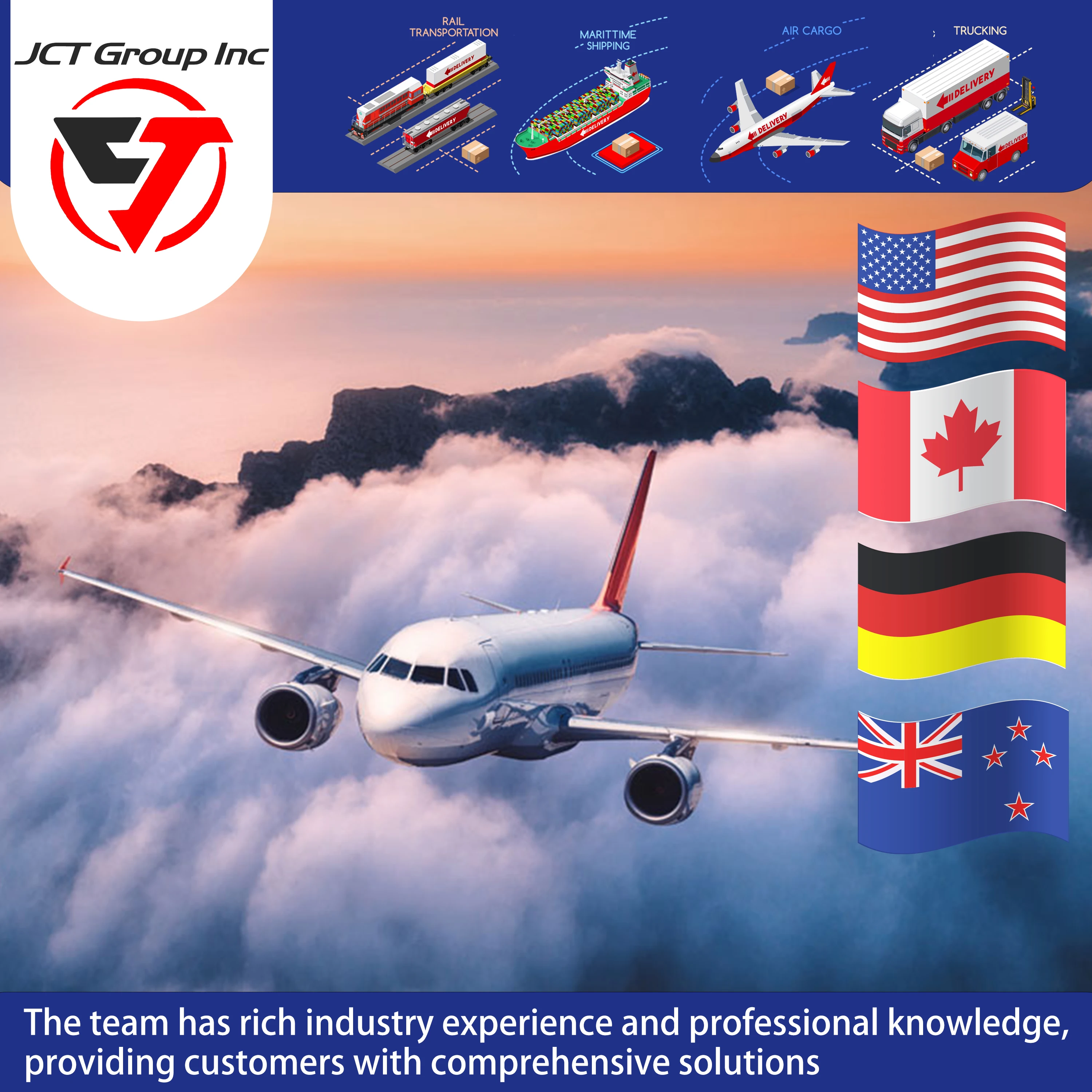 Global sea freight door-to-door freight forwarding logistics services from China to the United States, Canada, and Europe