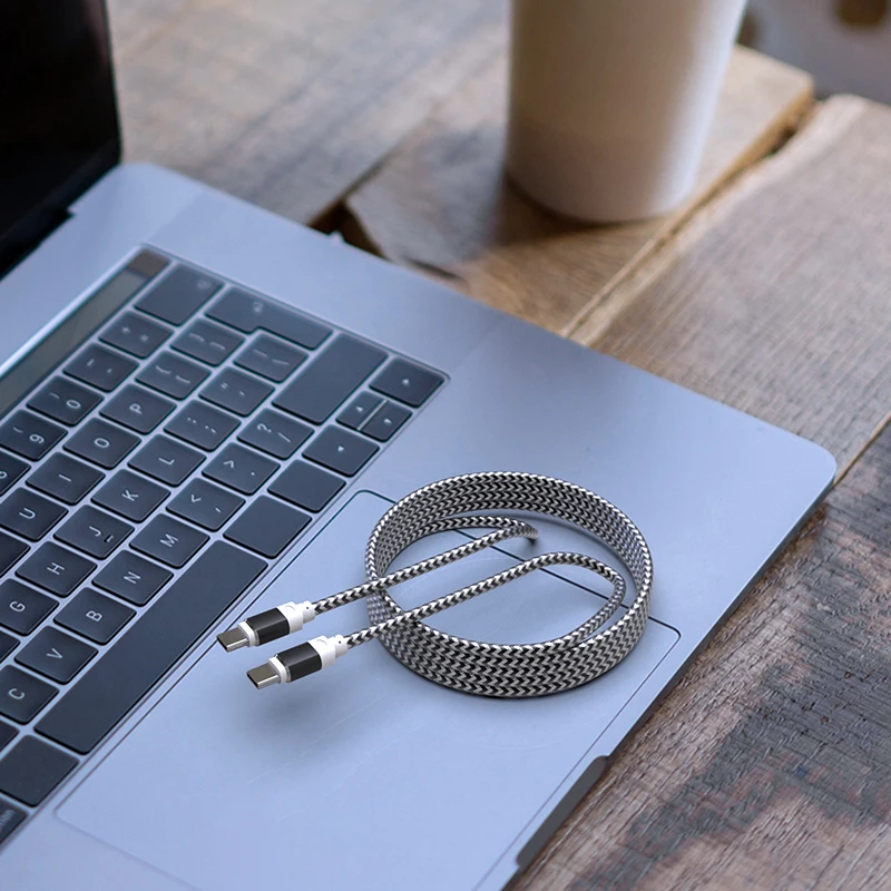 От китайского OEM ODM производителя анти-брейк 1m 2m 3M usb кабель с нейлоновой оплеткой с металлическим наконечником с фактурой данных usb кабель для быстрой передачи данных type-C type C кабель для Android