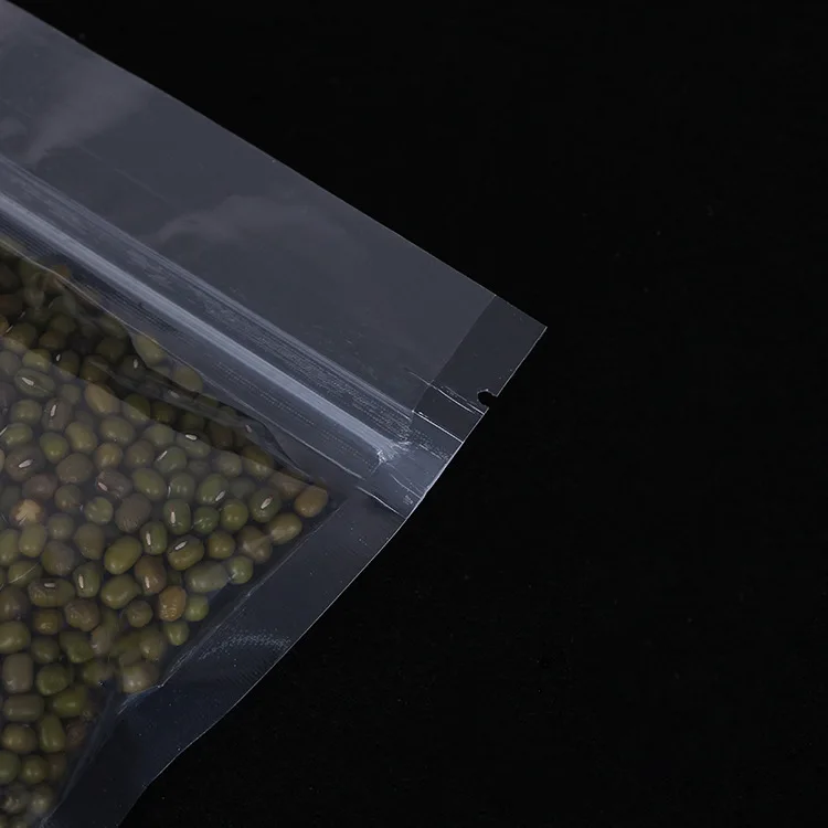 Transparent flat bottom zipper bag dried fruit nuts melon seeds tea bag special for food bags