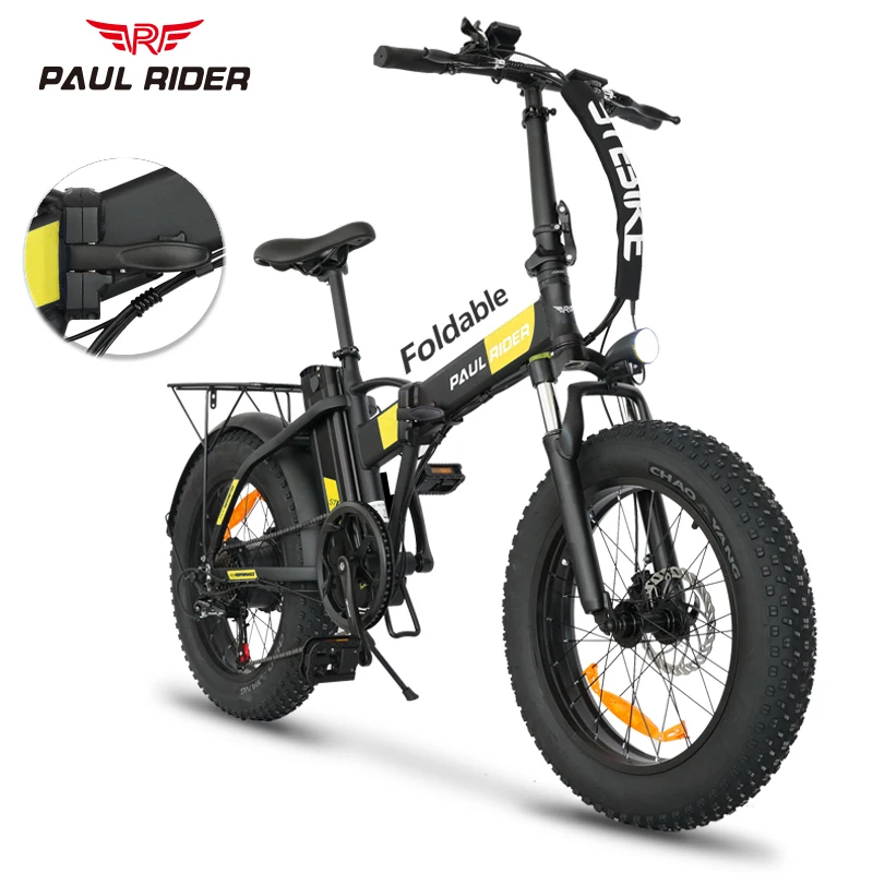 Электрический Грузовой 48V 500W 750W 16AH sepeda lipat 20 дюймов складной e-велосипед с толстыми покрышками Байк способный преодолевать Броды электрический велосипед