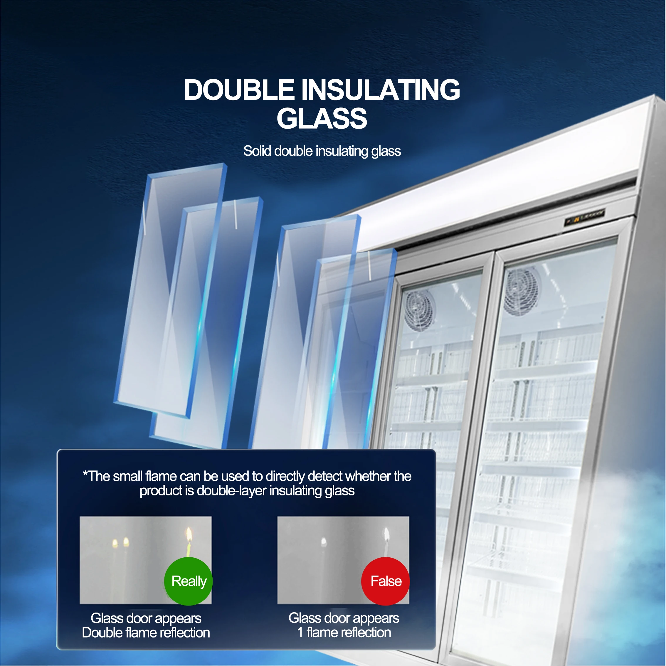 Commercial Beverage Fridge Beer Cooler 1600L Transparent Glass Door Supermarket Upright Display Freezer