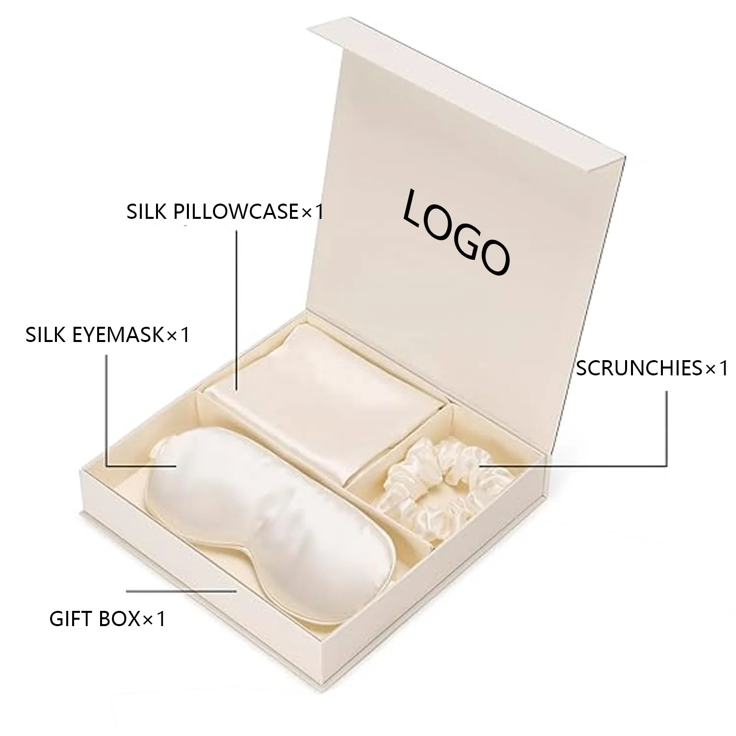 Wholesale 100% Mulberry Silk Pillowcase Gift Set For Women Customized Logo Includes Gift Boxes Pure Silk Pillowcase