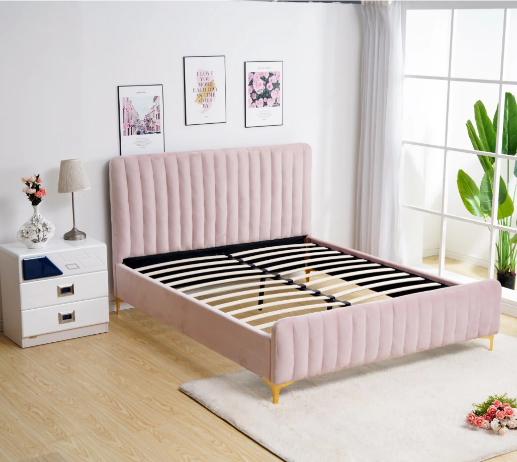 Upholstered Faux Leather Bed