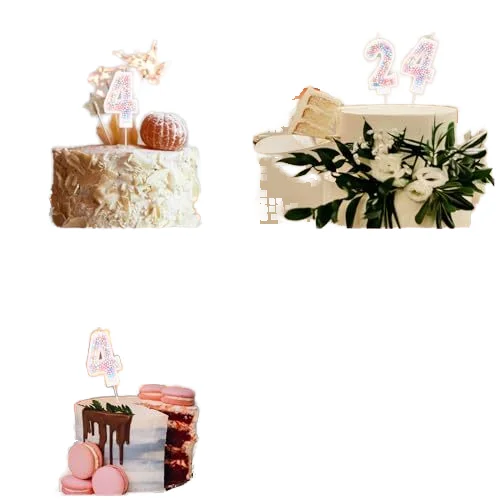 Factory price OEM wholesale with sticks birthday party cake decoration ceremony Rainbow small fresh wind digital foam candle wax