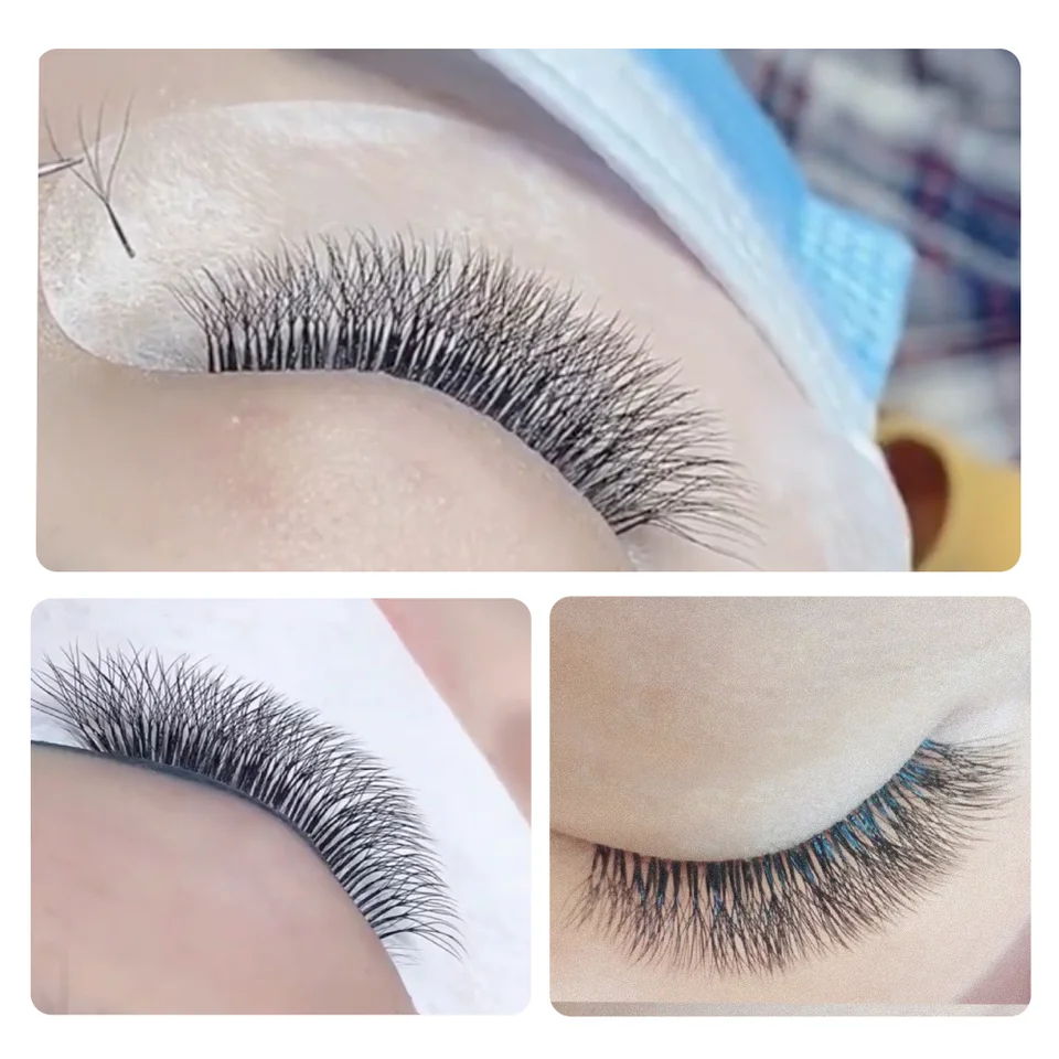Factory Price Yy Shape Cashmere Individual Lash Extensions  W V  Premium Matt Dark Black Soft Russian Grafting YY Lashes