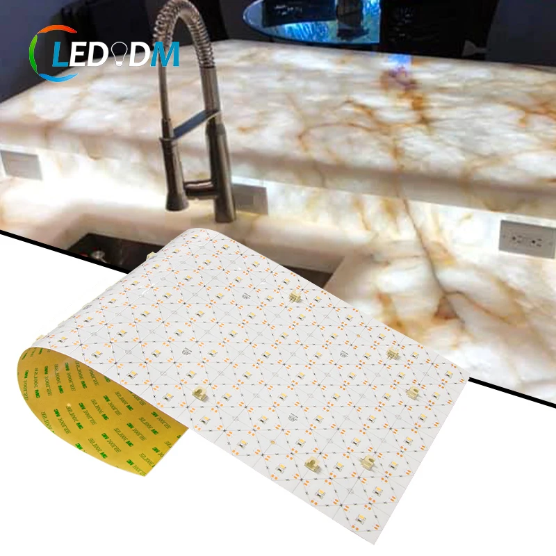 High Density Stone Backlit Lighting with uniform color Flexible Panel Light Sheet 500x233mm 420LEDs/PCS CE ROHS ETL Approved