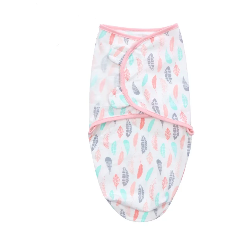 Manufactory Custom knitted 100% Organic Cotton Adjustable Custom Size Skin Friendly Fabric Infant Baby Swaddle Wrap blanket