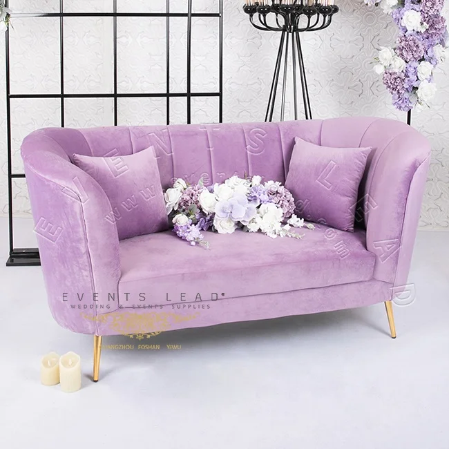 Luxury And Comfortable Purple Hot Recommend Velvet Sofa New Design