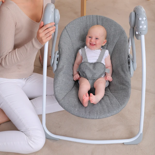 High quality welcome our own manufacturer gross weight 4Kg automatic swing electric baby cradle with music