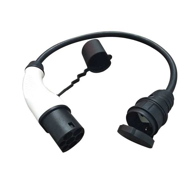 
 Адаптер для зарядки электромобиля, адаптер для автомобильного зарядного устройства 16 А, тип 2, зарядный преобразователь Schuko Duosia для скутера  