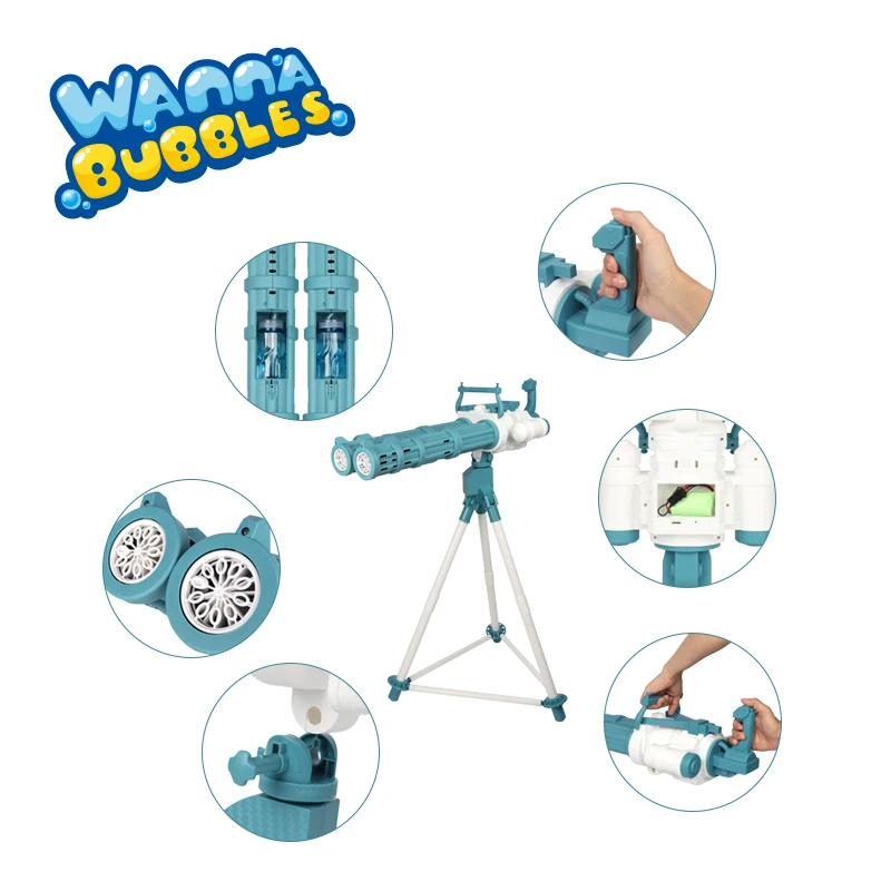 Wholesale 20 Holes Plastic Automatic Soap Bubbles Maker Toys Pistola De Burbuja Big  Bubble Gun Machine For Kids