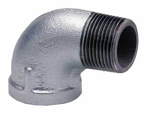 Sfenry ASME B16.3 Hot Dip Galvanized Malleable Cast Iron Pipe Fitting 150LB 90 Degree Street Elbow