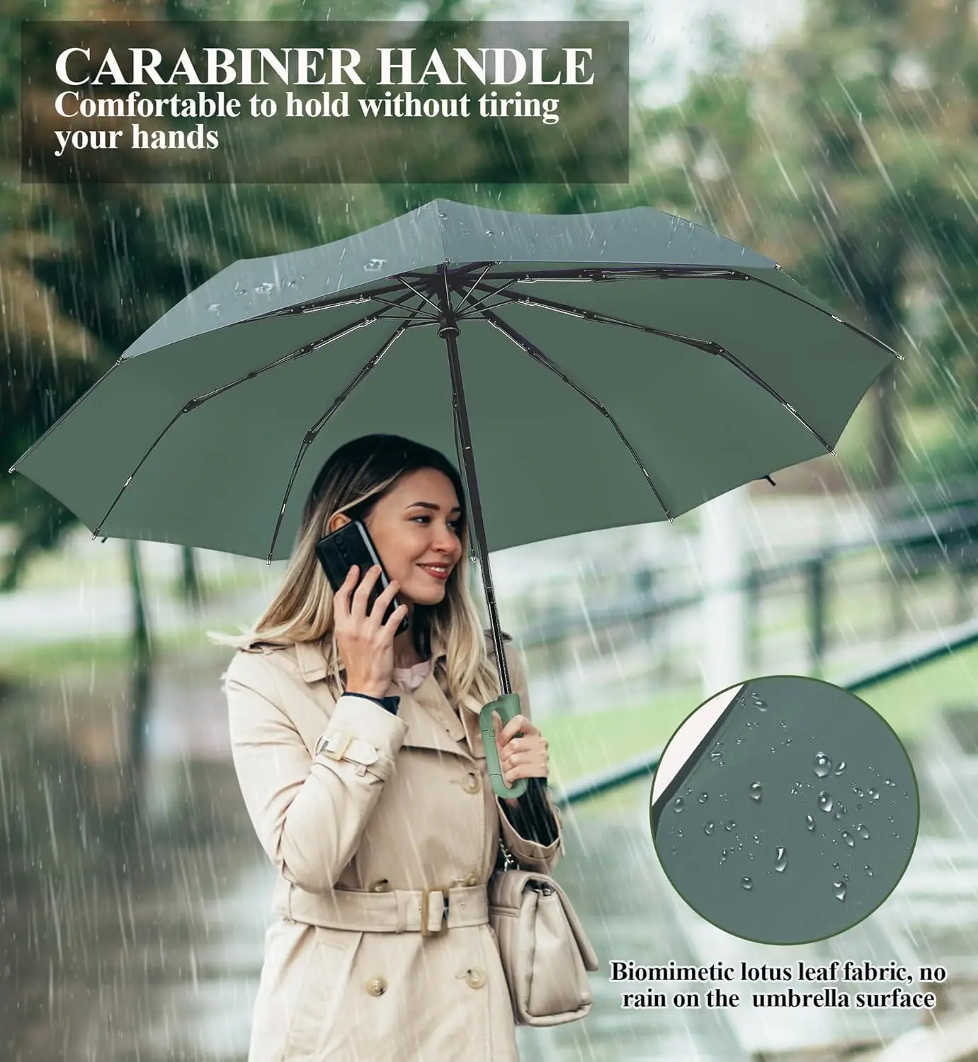 Sombrillas New Invention Guarda Chuva Inverted Umbrellas Uv Protection 10 Ribs Travel Ring Buckle Umbrella With For The Rain