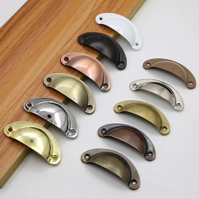 Metal Kitchen Drawer Cabinet Door Handle Cupboard Door Furniture Antique Shell Vintage Cabinet Knobs Drawer Handle