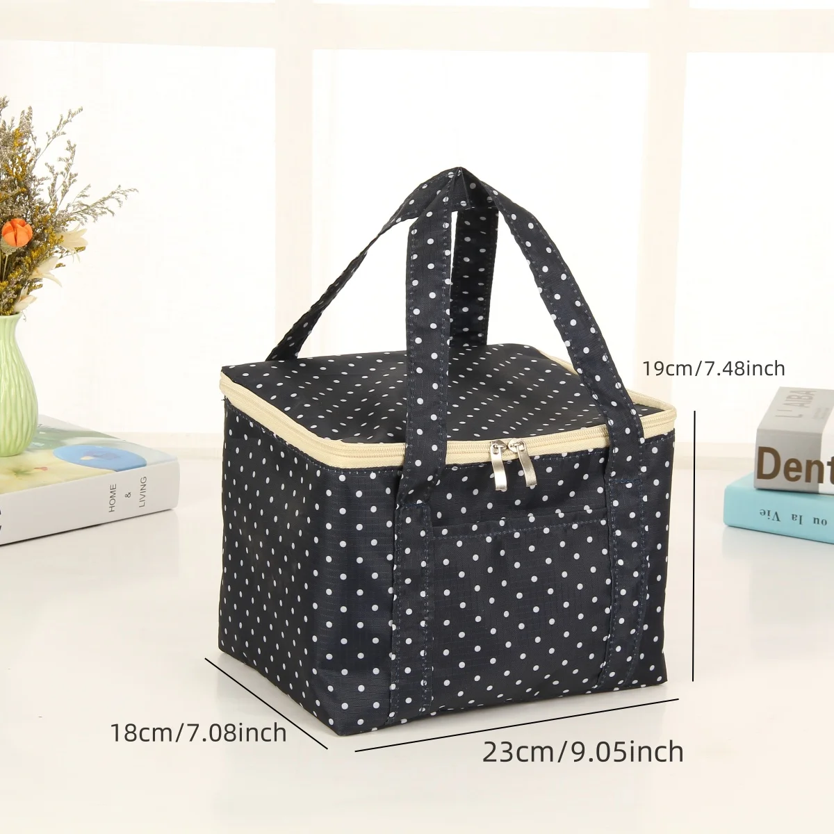 Oxford Cloth Insulation Lunch Bag Fashionable Portable Waterproof Cooler Tote Handheld Thermal Food Insulator for Picnic Travel