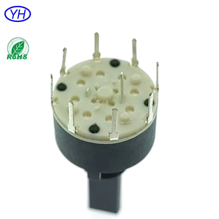 Free samples Factory 16mm Band Rotary Switch 2 3 4 5 6 7 8 poles Multiple Positions Square Rotary Switch for Blender Lamp Audio