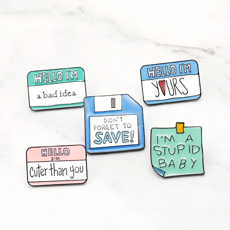 Недорогая, оптовая продажа, креативная, мультяшная, стикерная брошь для записной книжки, мягкая эмалированная булавка на лацкан