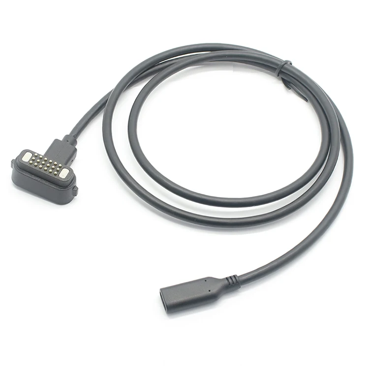 Customized USB C Female To 18 Pin POGO Pin Strong Magnetic charging cable for Smart watch