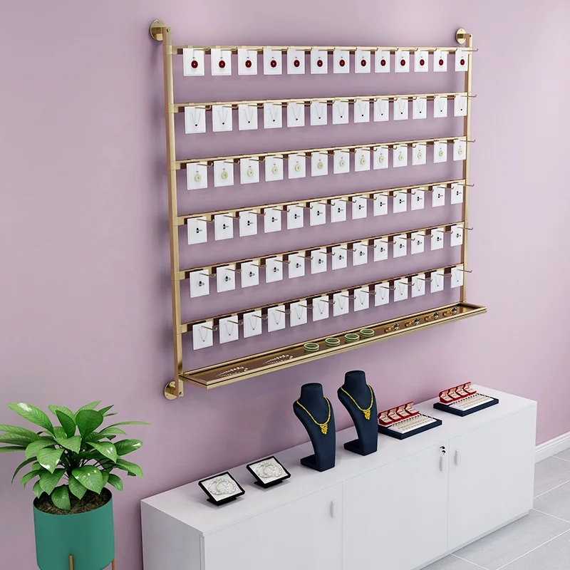 Factory Direct Custom New Design Commercial Jewelry Display Stands Wall-mounted Jewelry Storage Racks Metal Earing Display Racks