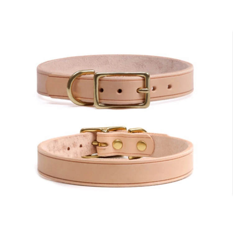 Pet Accessories High Quality Basic Classic Pure Color Soft Fashion Luxury Leather Dog Collar for Small Large Pets
