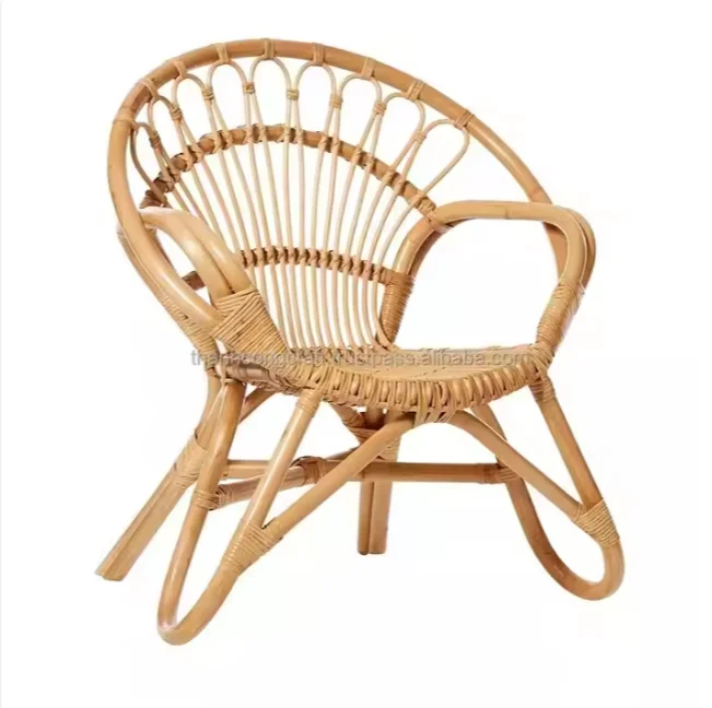 Top Selling Creative Eco-friendly Vietnam Bohemian Handwovening Rattan Leisure Chair for Home and Living room Decoration