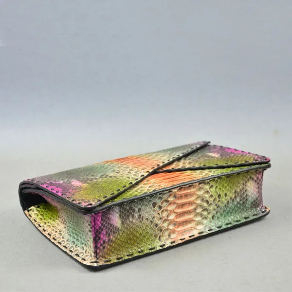 
lady python envelope bags exotic skin clutch handbag leather bag designer fashion bags women 