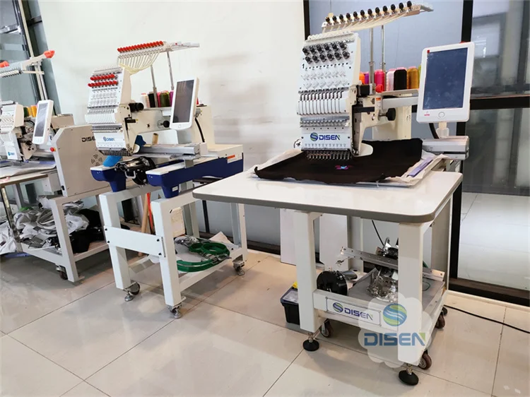single head multi needle dahao a-15 computer nidle embroidery machine control pana 6needil cloth embroidery mach with wiri