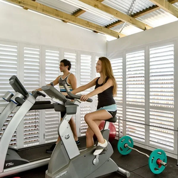 Customized Windproof Exterior Interior Door Window Wood Decorative Material Fixed Panel Aluminum Shutters