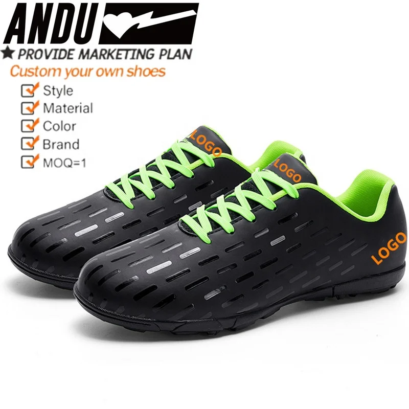 Wholesale Men Outdoor Sport Football Shoes Black Kids Soccer Shoes Low Price Wear-resistant Football Boots Custom Soccer Shoes
