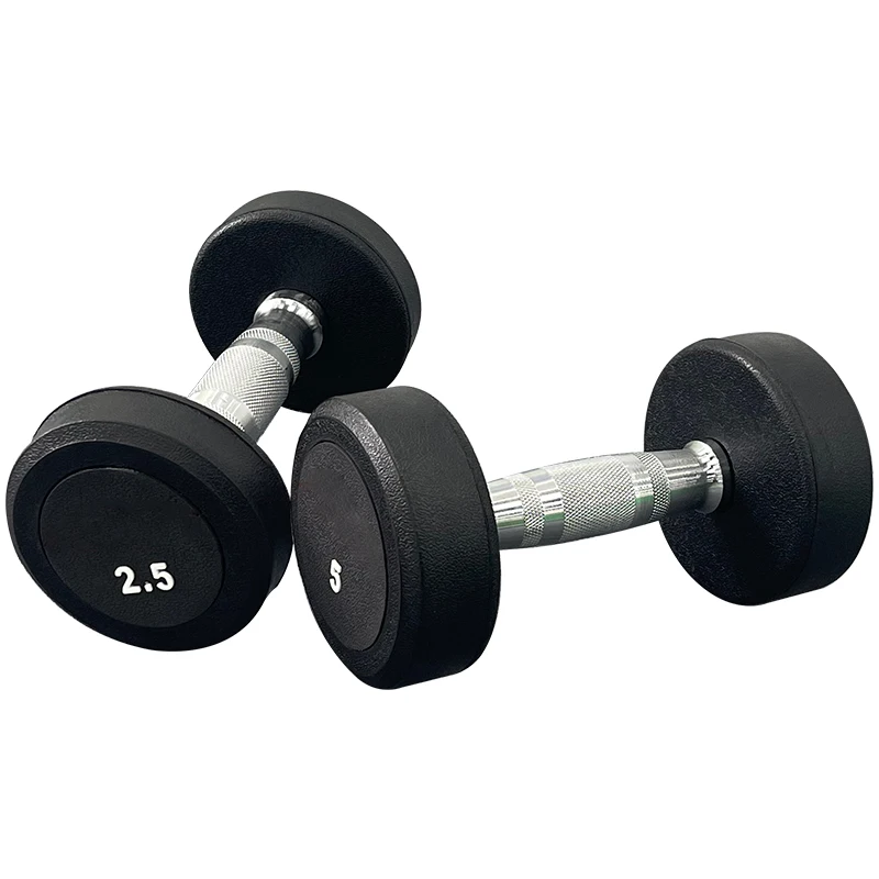 Commercial Gym Use Durable LB KG Head Dumbbells 50kg Rubber Coated Dumbbell Set Fitness Iron/Steel/CPU Material Exercise