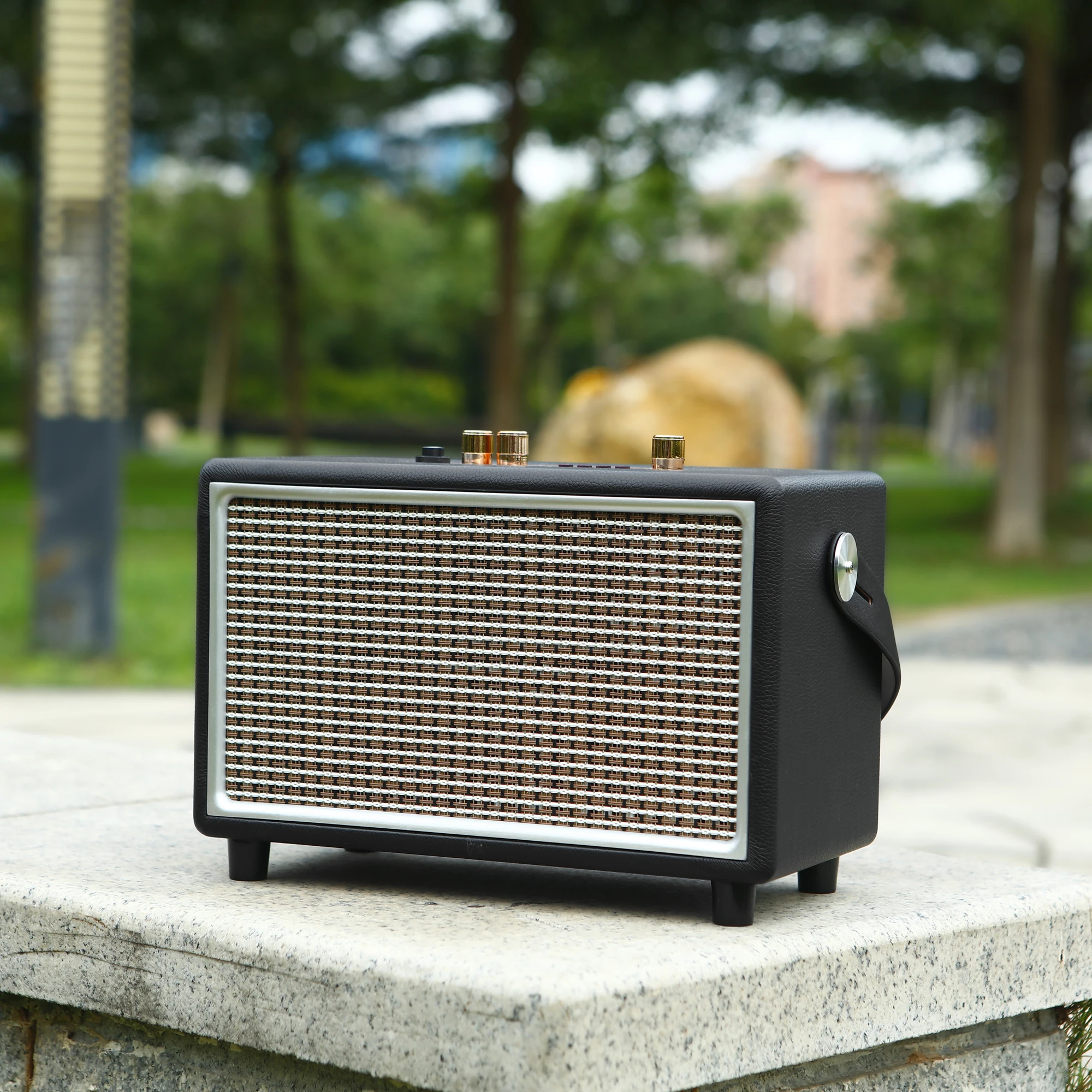 Home Audio Sound System Portable Retro Vintage Speaker Wooden Vintage Style for Home Office Outdoor