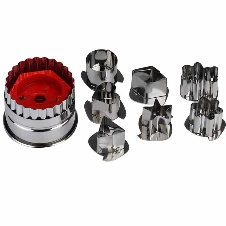 Mini Cookie Cutter Shapes Set -6 Small Molds to Cut Out Pastry Dough, Pie Crust & Fruit - Tiny Stainless Steel Metal