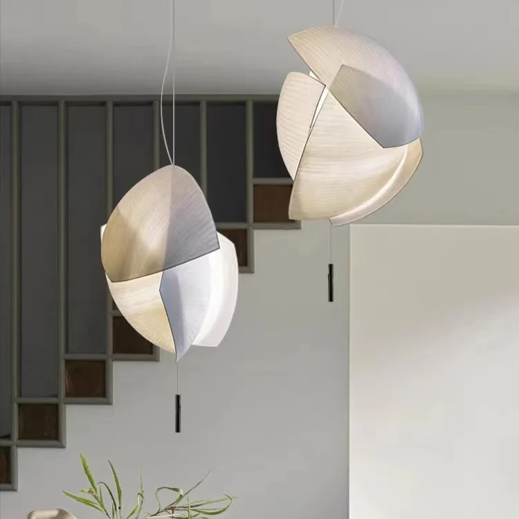 Nordic living room main light simple dining room chandelier designer creative duplex staircase net red bedroom silk light