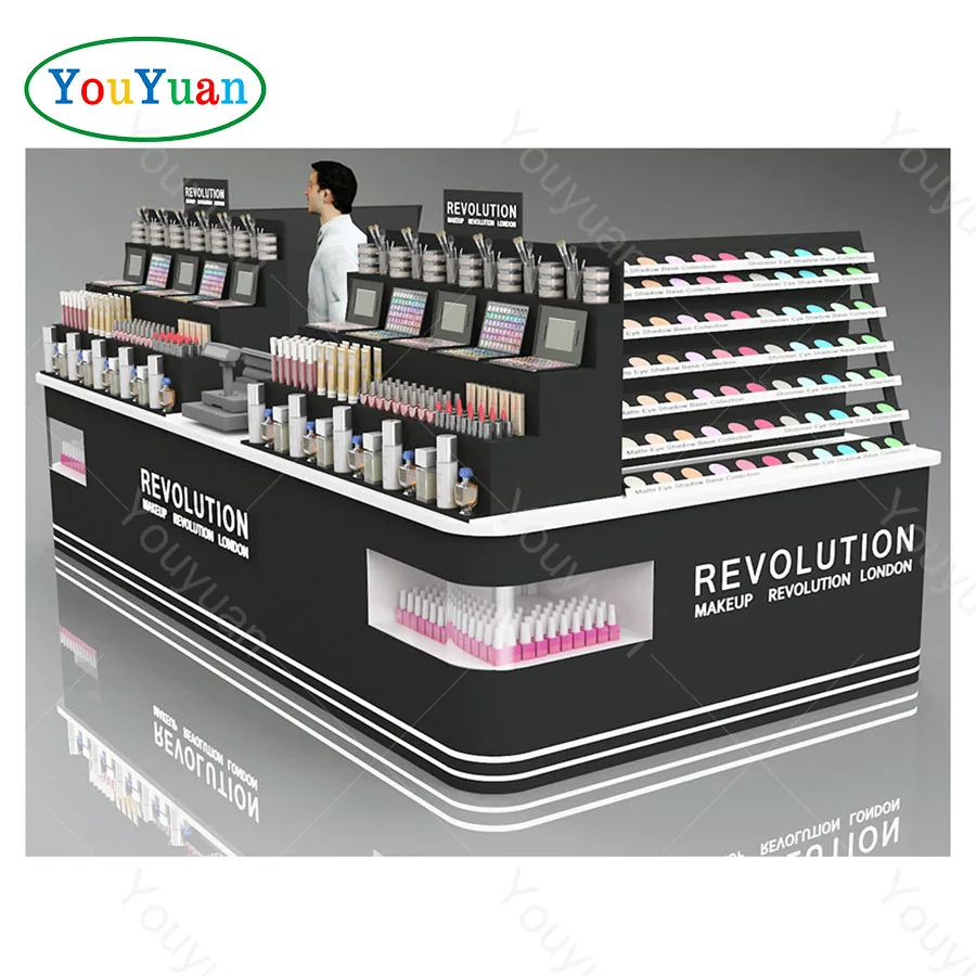 salon kiosk display showcase cosmetic shop design display cosmetics wall showcase beauty salon products display cabinets