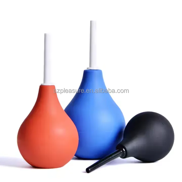 Wholesale 224ml Enema Rectal Shower Cleaning Medical Materials Silicone For Anal Anus  Enema enema pump