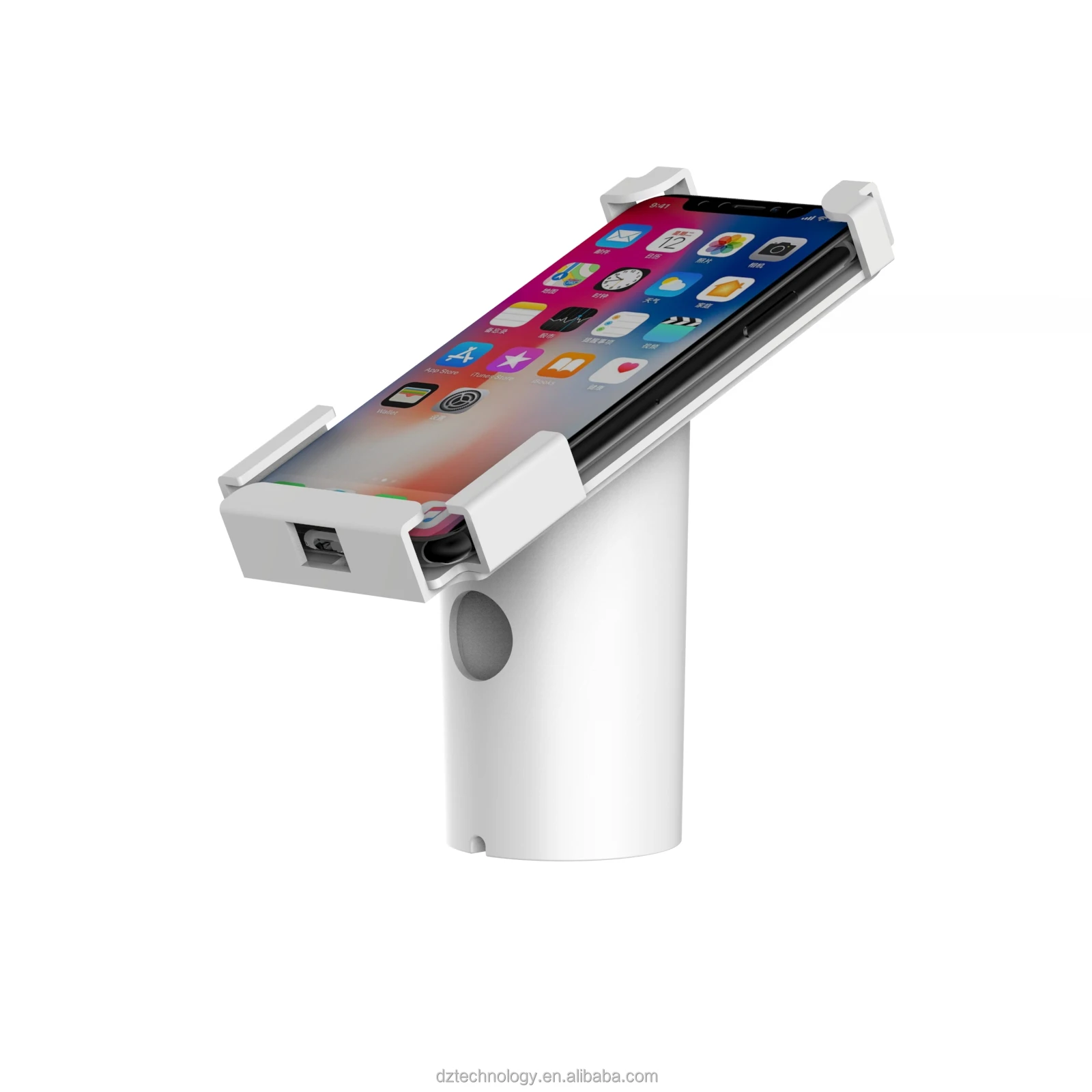 A108  Mobile Phone Security Display Stand With Clamp Cellphone Anti Theft Holder Burglar Alarm System