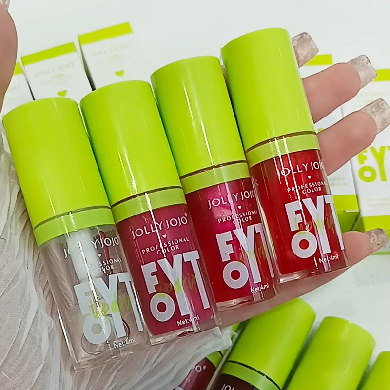 Hot Selling Low MOQ Glossy Lip Oil 8 Colors Hydrating Moisturizing Nourishing Plumper Clear Shiny Tinted Jelly Lip Gloss Oil