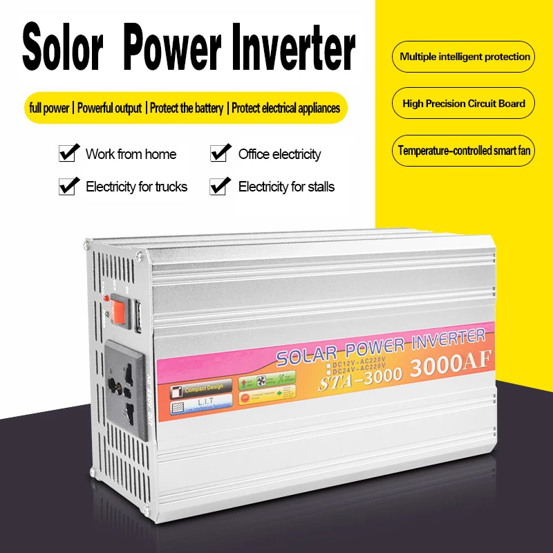 Home Inverter 12V 220V 1000W Power Inverter With Built In Battery Charger