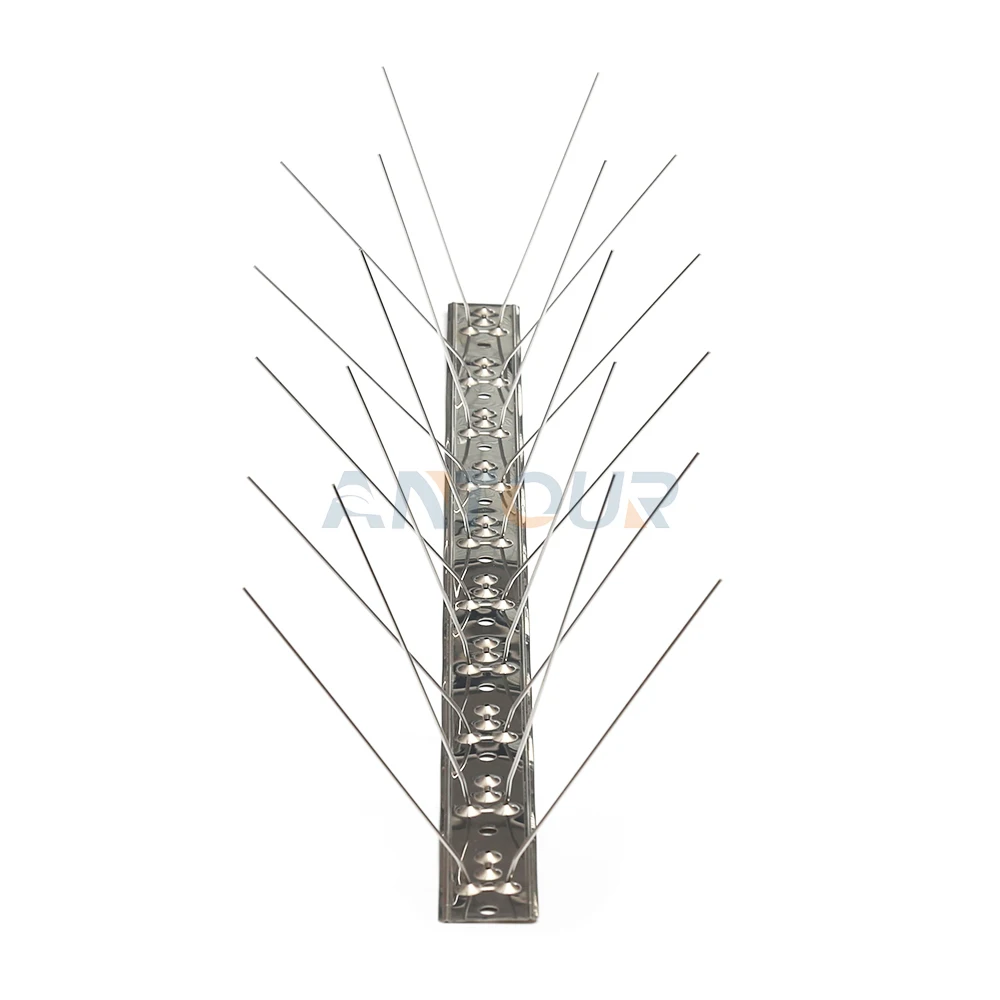 Pest Bird Control Equipment stainless steel ss 201 304 316 base and pins anti pigeon Bird Spikes