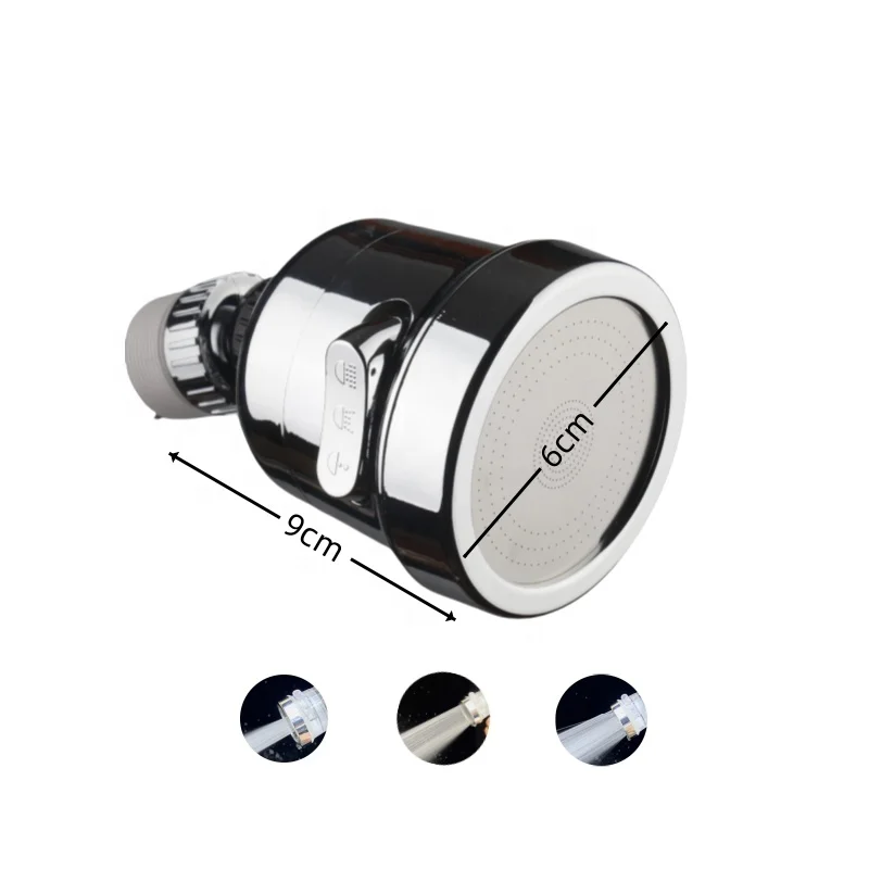 360 Degree Swivel ABS 3 setting Kitchen Sink Faucet Aerator Water Saving Tap Aerator Faucet Nozzle